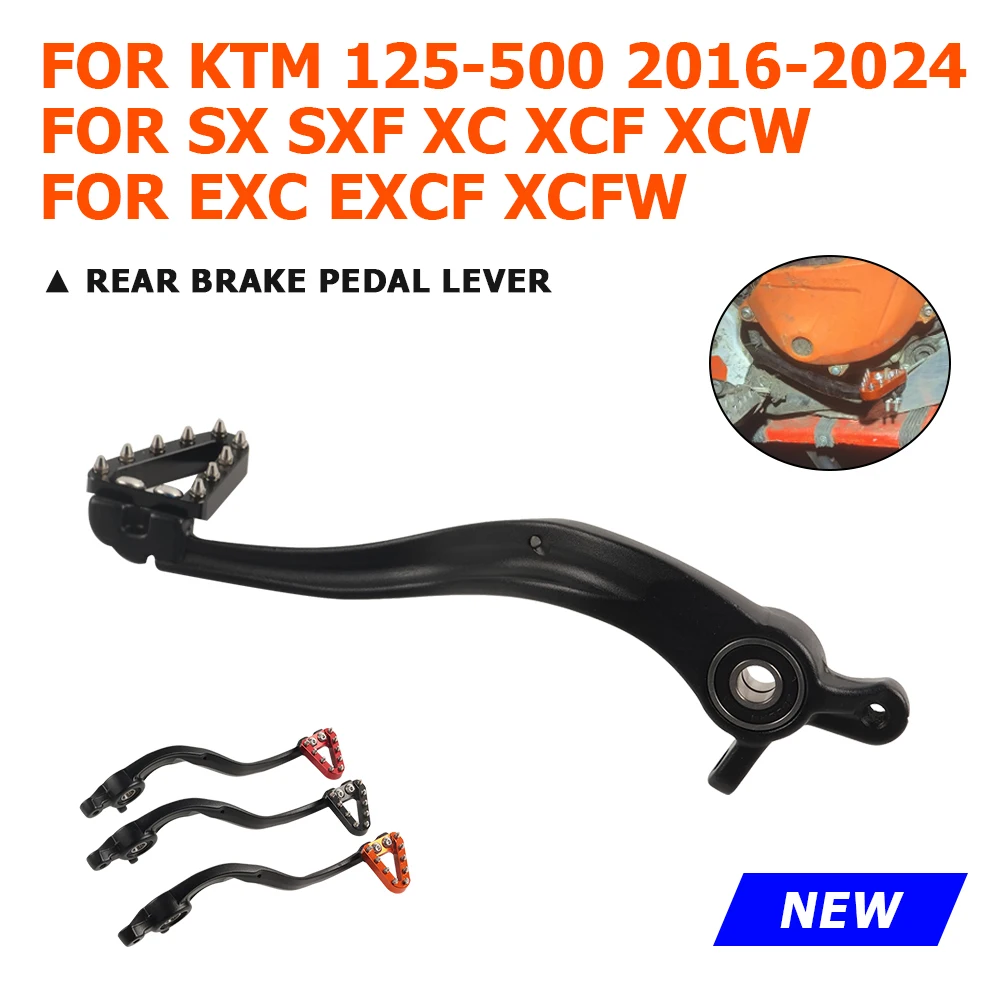 Motorcycle CNC Rear Foot Brake Pedal Lever For KTM SX-F EXC XCW XC-F EXC-F XCF-W 125 150 250 300 350 450 500 2024 Accessories