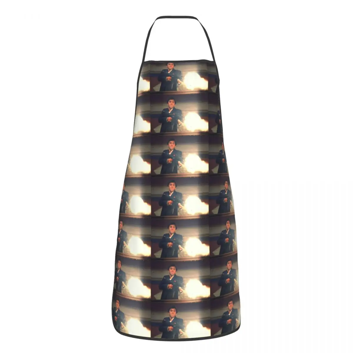 Scarface Tony Montana Shooting Aprons Chef Cooking Tablier Sleeveless Bib Kitchen Cleaning Pinafore for Women Men Painting