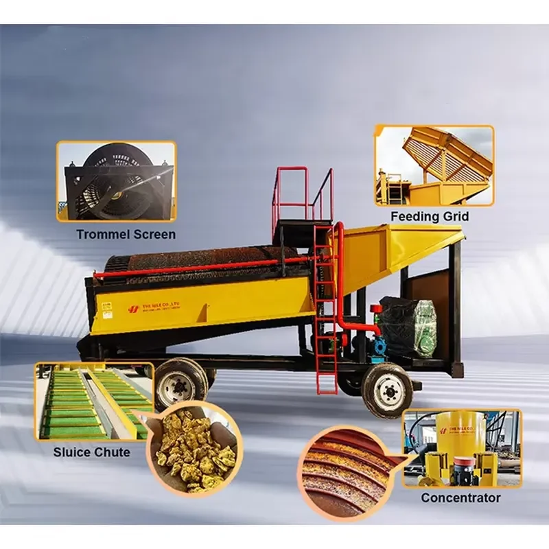 2026 CE Selling Small Scale Alluvial 10Tph Gold Mining Wash Plant Mini Portable Gold Sand Mining Machine