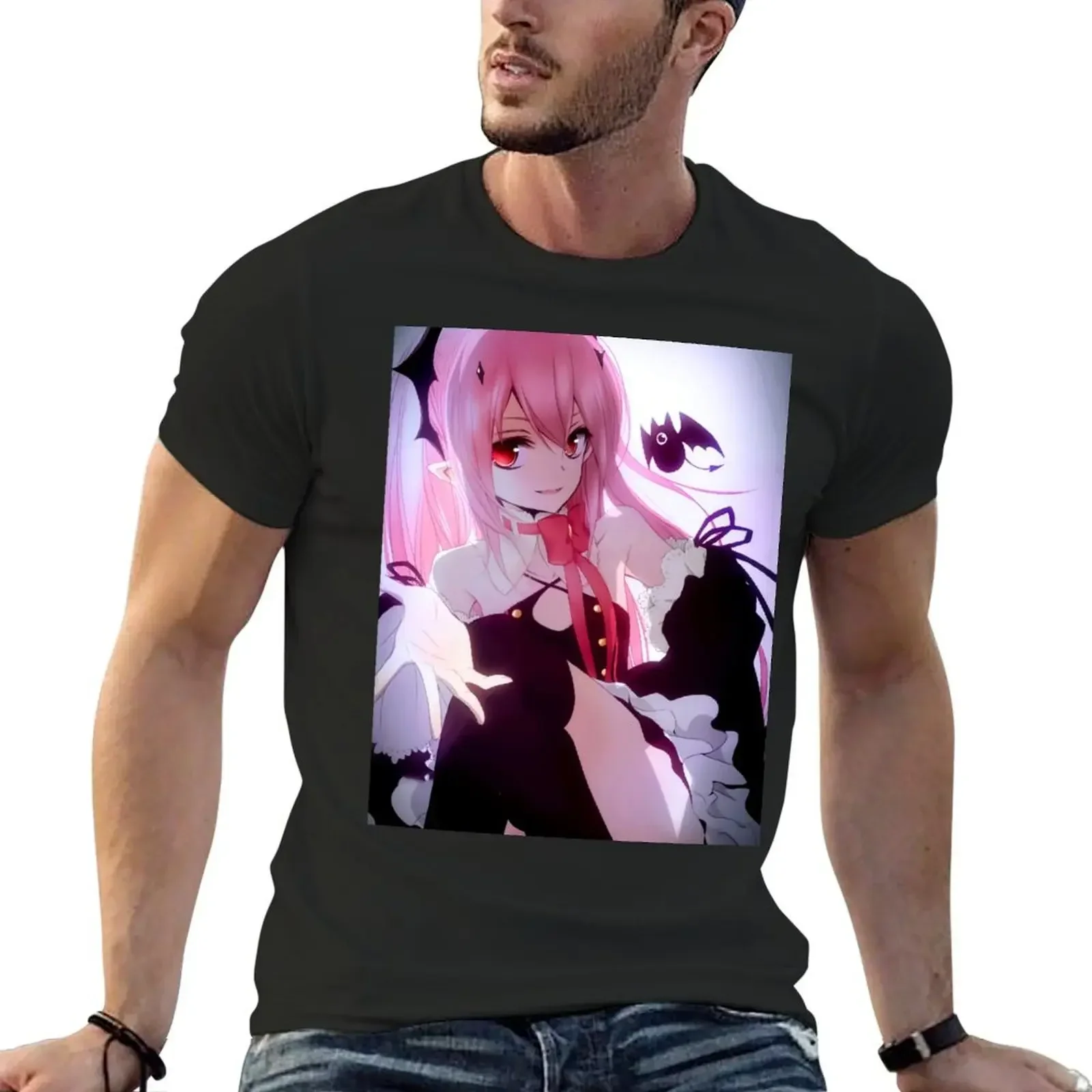 

Krul Tepes Seraph of the end Artwork T-Shirt Aesthetic clothing oversizeds anime figures black t-shirts for men