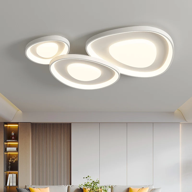 Highlight Cream Wind LED Chandeliers Full Spectrum Modern Minimalist Living Room Lamp Whole House Eye Protection Anti-blue Lamps