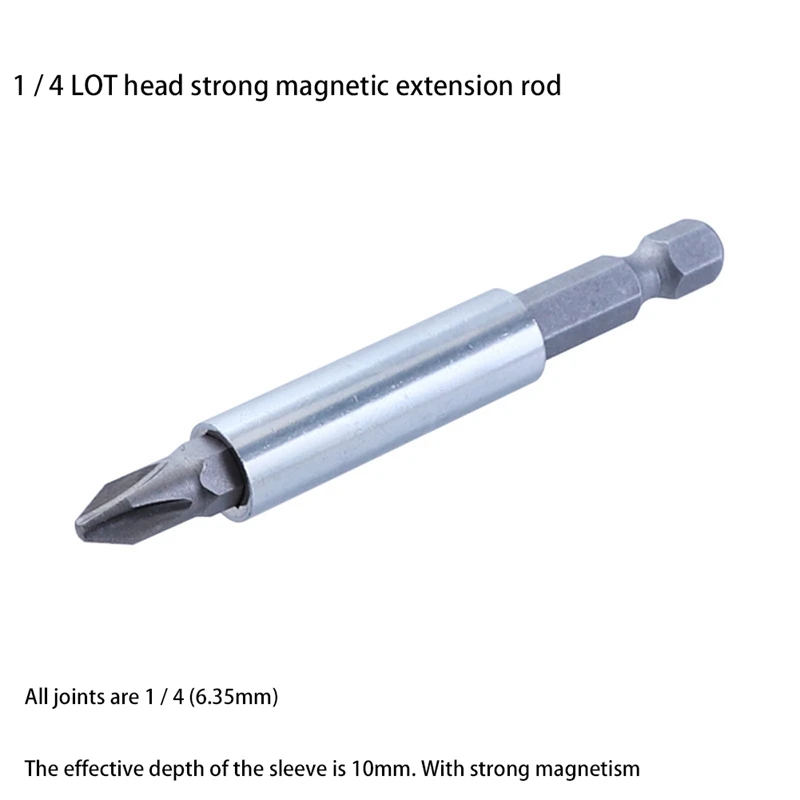 Magnetic Ring Double Cross Head Screwdriver Bit Drill Socket Adapter Converter For Impact Driver With Hex Shank