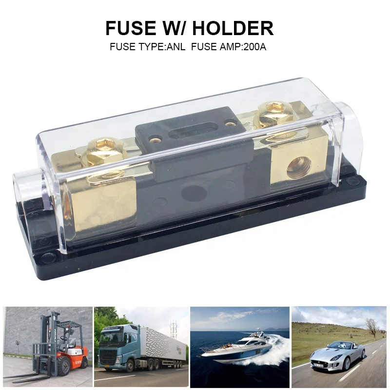 200A In-Line ANL Fuse Holder 0/2/4 Specifications AWG ANL Fuse Holder with 200 Amp ANL Fuse for Automotive Audio Amplifiers