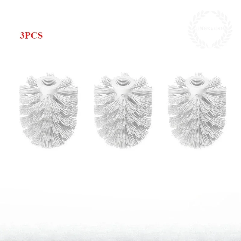 1/3 PCS Replacement Cleaning Toilet Brush Head Hold for Bathroom Tool White
