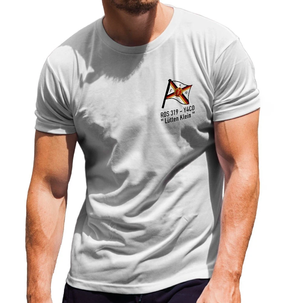 

Flag fischkombinates lütten Small DDR OFFSHORE FISHING design -100% cotton O-neck short-sleeved men's printed T-shirt.