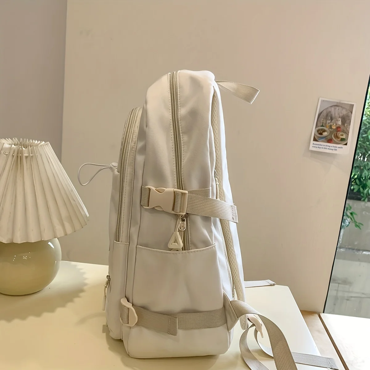 New casual school bag for female college students, simple and versatile girly heart backpack, boyish treasure backpack for women