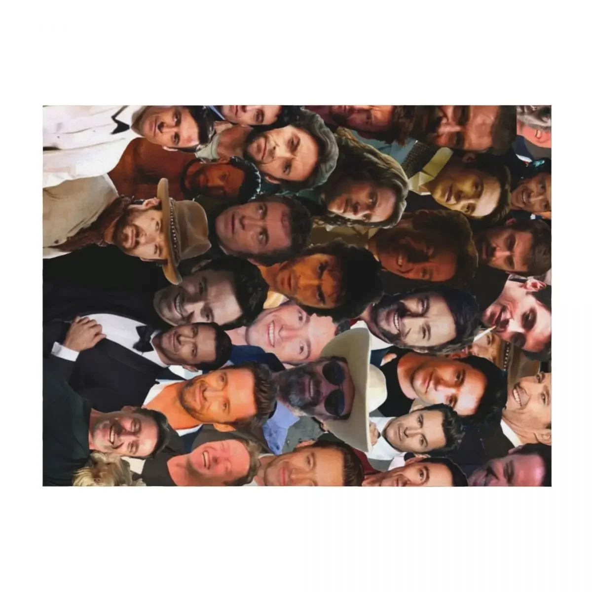 

Hugh Jackman Photo Collage 2 Throw Blanket Quilt Custom Plaid on the sofa manga Blankets