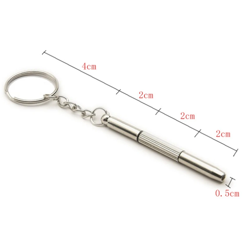 100Pcs/Set of Glasses Screwdriver Sunglasses Glasses Watch Repair Tool Kit with Keychain Portable Screwdriver Hand Tool