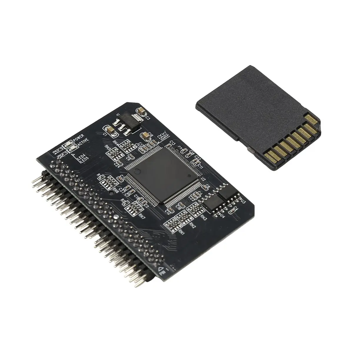 【A19R】2.5 Inch SD Card to IDE Adapter, SDHC/SDXC Memory Card Converter to Laptop HDD 44 Pin Male Port HDD Riser Card