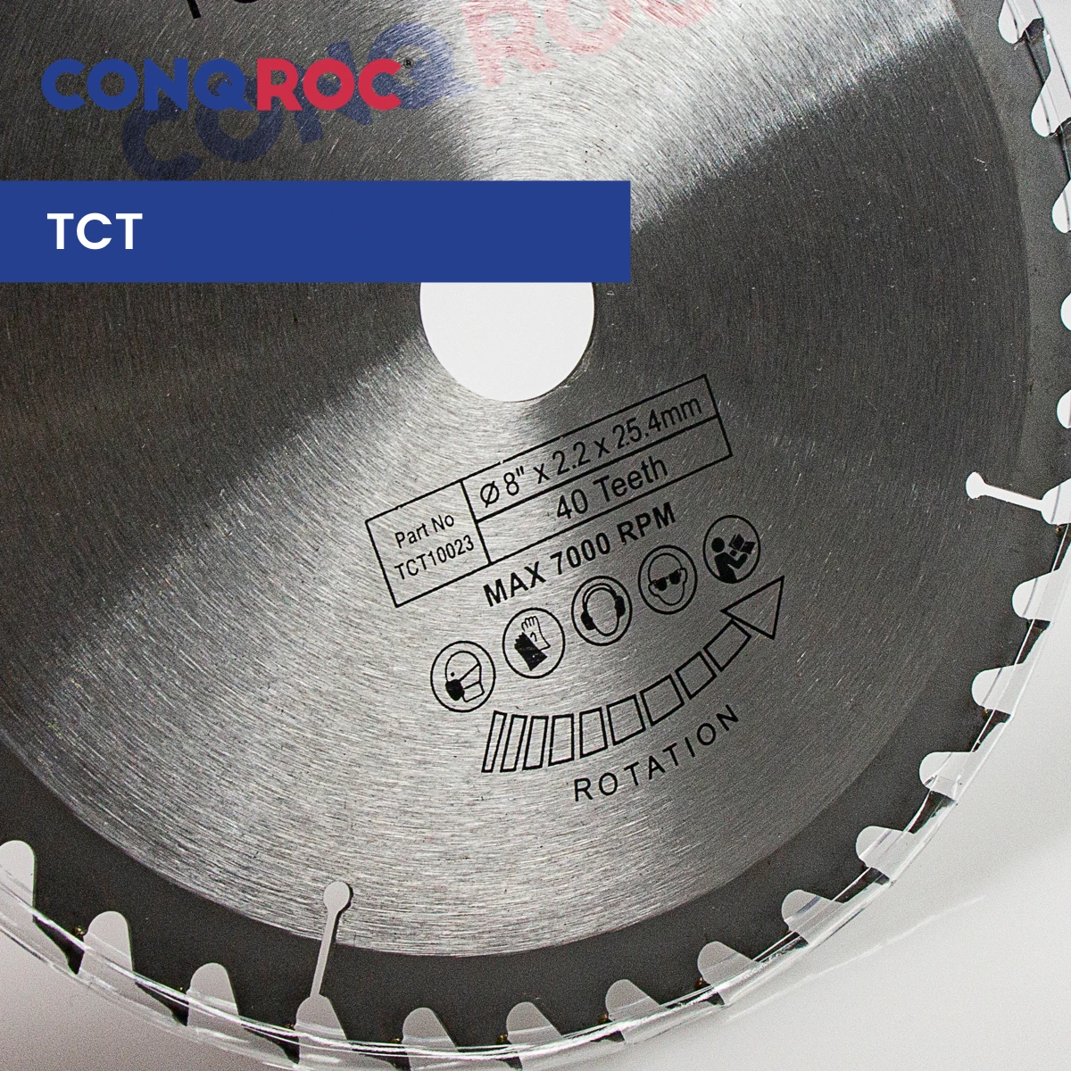 ใบเลื่อยวงเดือน40-ฟัน TCT ขนาด200x25.4มม. แผ่นทังสเตนคาร์ไบด์ปลายแหลมสำหรับตัดไม้