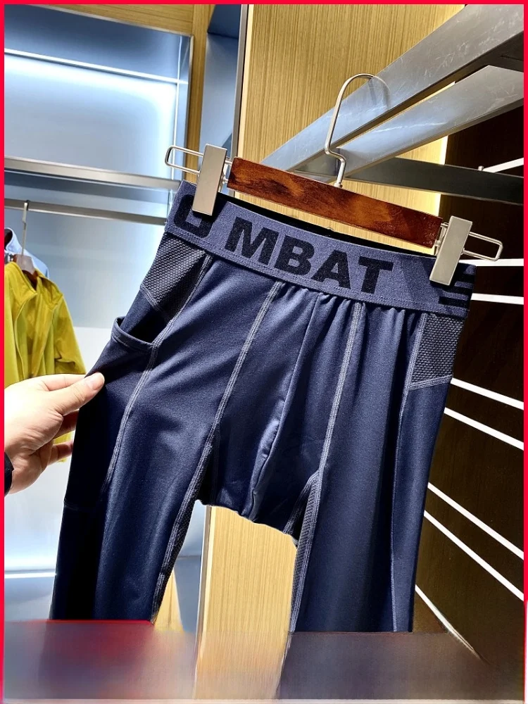 

High Elastic Fitn Sports Men's Training Pants Outdoor Running Qui Dry Breathable ket Casual Long Pants Youth Sle