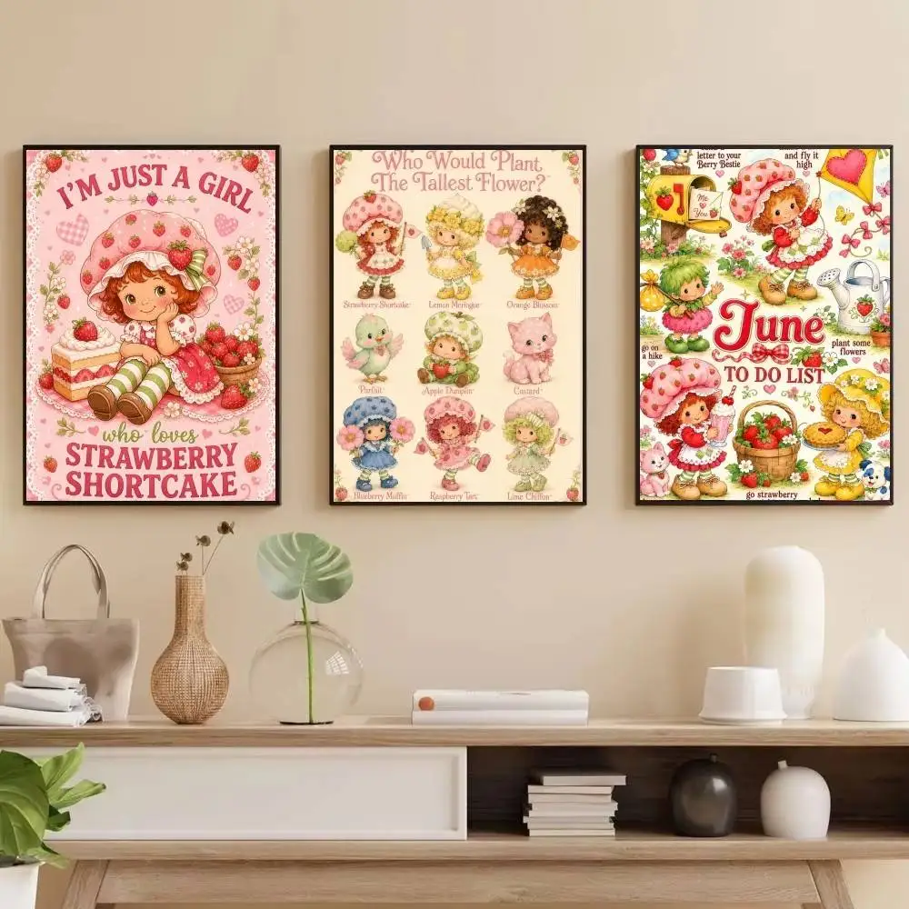 Cartoon Strawberry Shortcake Movie    Classic Movie Posters HD Quality Poster Wall Art Painting Study Nordic Home Decor