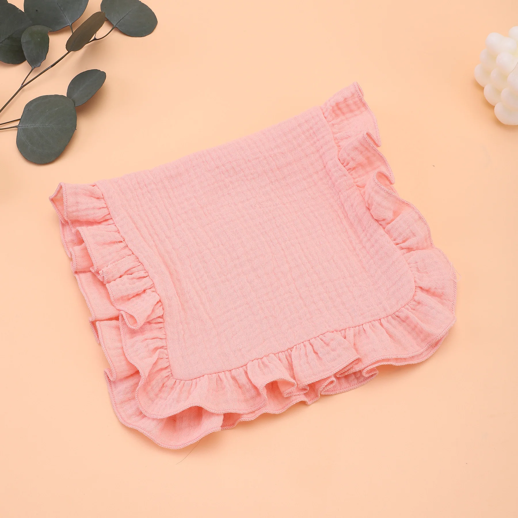 100% cotton baby gauze printing appeasing towel newborn multifunctional handkerchief Pat towel ruffled towel Baby Burp Cloths