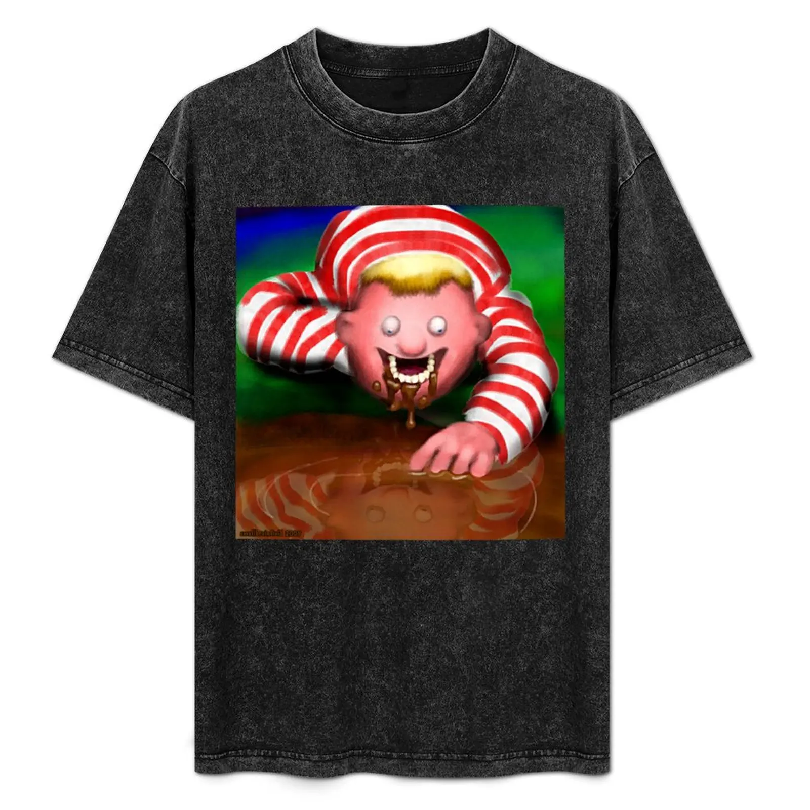 

Augustus Gloop T-Shirt Stylish Print Short Sleeve Tee