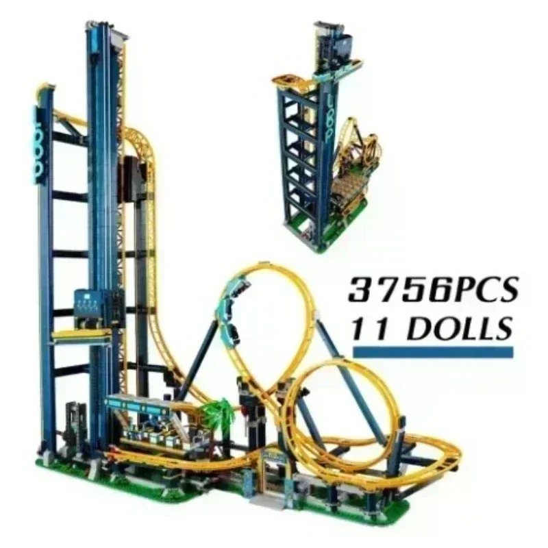 3756pcs Loop Coaster Amusement Park Model Compatible 10303 Building Block City Bricks Kits Toys for Kid Christmas Gift