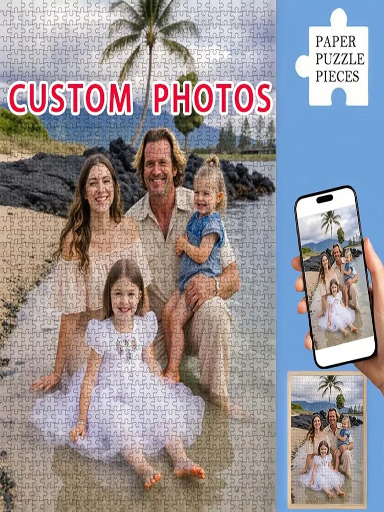 35/300/500/1000pcs nice Family Custom Photo Personalised Decompression Puzzles Jigsaw puzzle Personalised Decompression Puzzles
