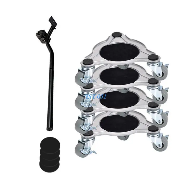 E15A Multifunctional Furniture Wheel Set with Braking & Lifter Furniture Shifter Roll