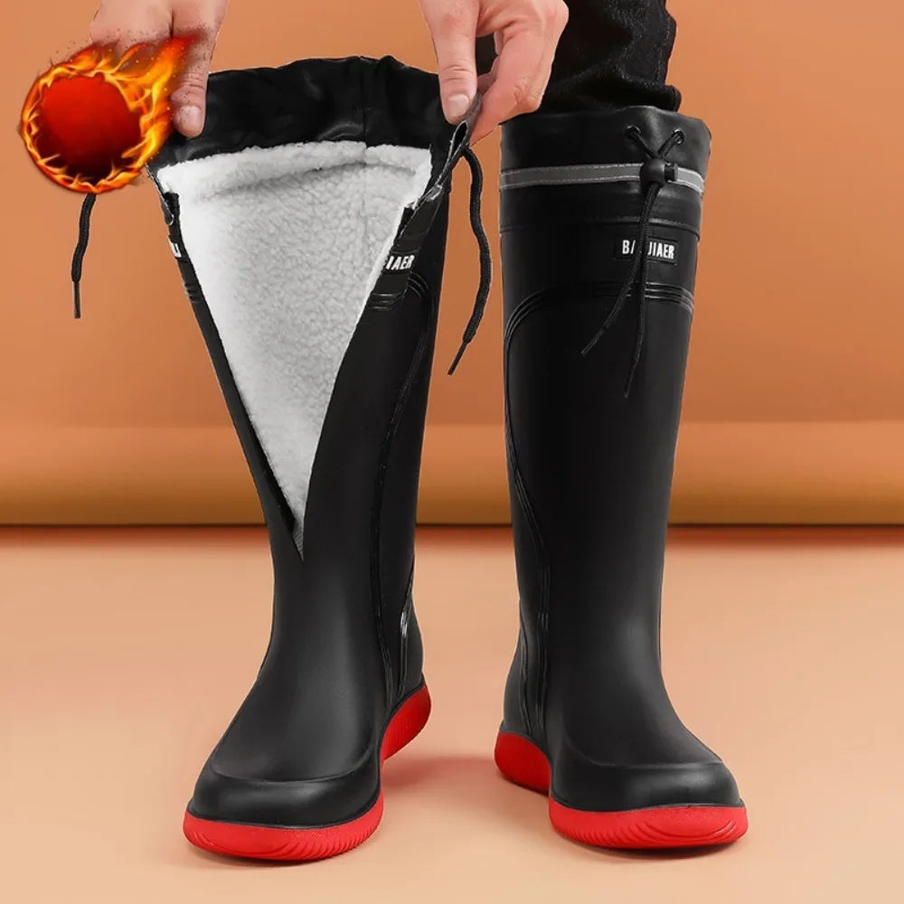 

2026Men's Women's High-End Rain Boots Closed Rainproof and Waterproof Short and Mid.Calf Length Non-Slip Drawstring Rubber Boots