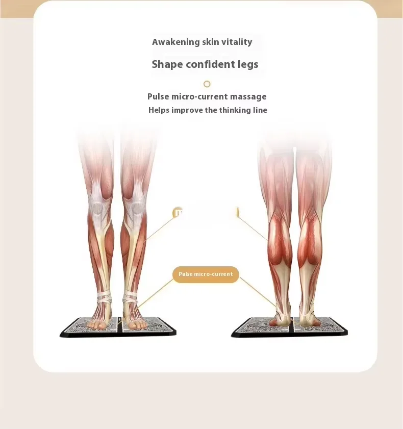 Elektrisch Intelligent 14-niveaus Voetontspanning Massager LCD-scherm 8 modi Oplaadbare draagbare voetpad Cervicale nekmassage-patch