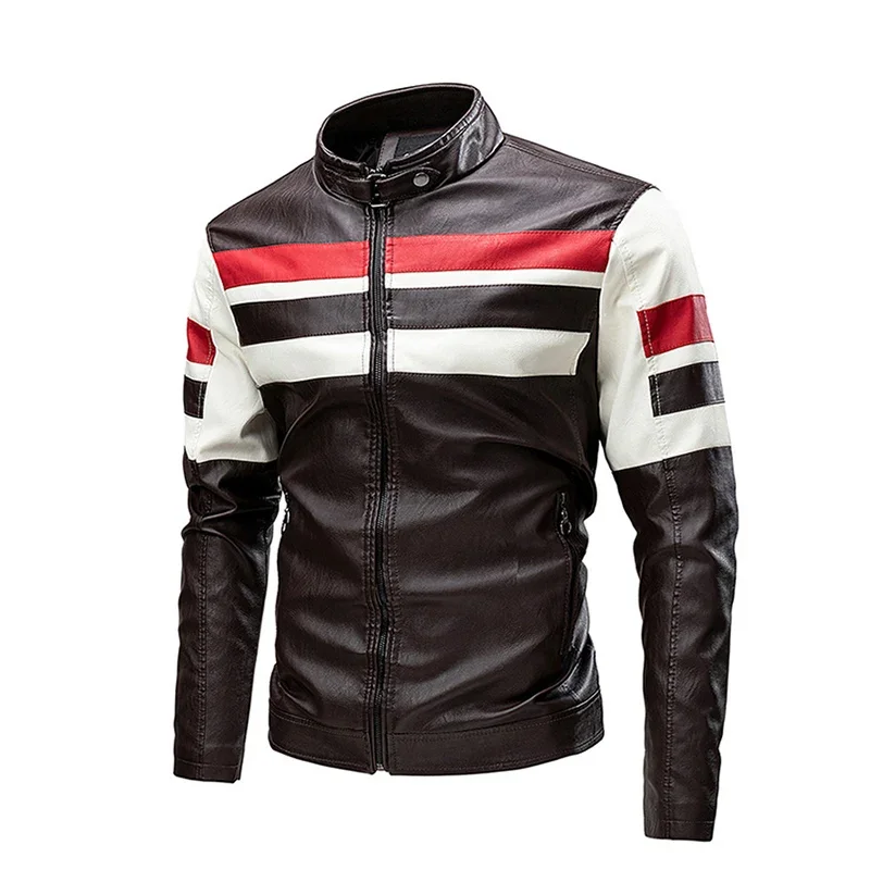 Herren Motorrad Lederjacke 2022 brandneue lässige warme Fleece Biker Arbeit Pu Jacke männlich wind dicht Winter Vintage Mantel