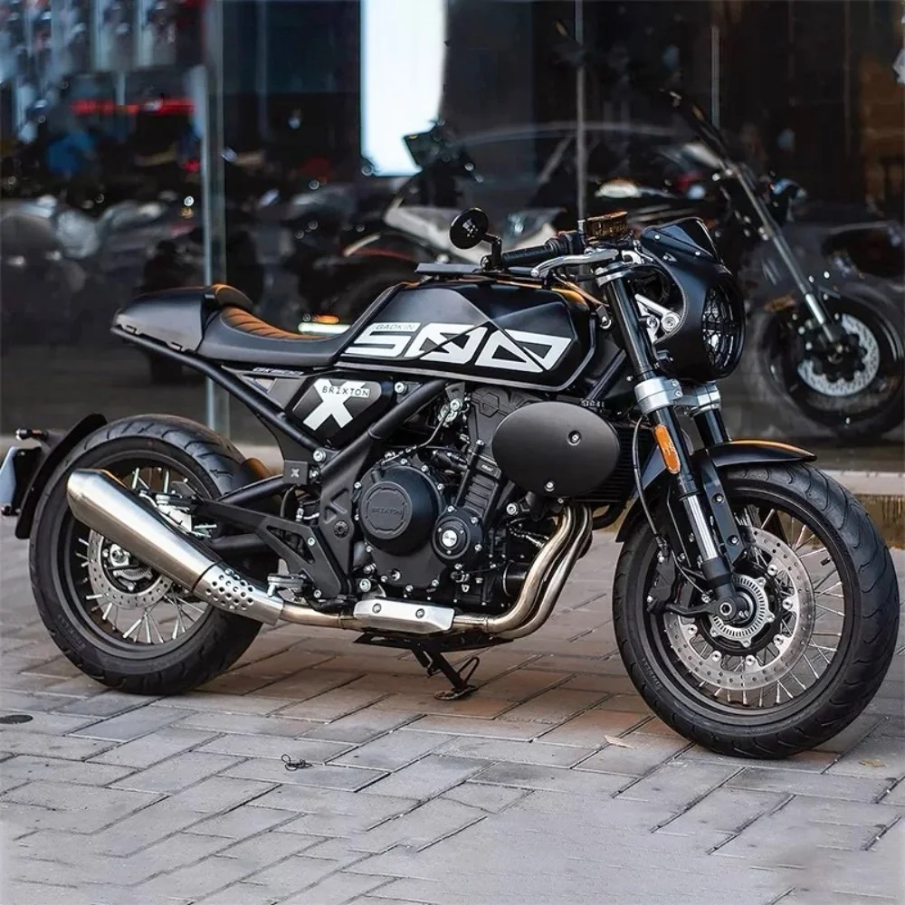 For Brixton Crossfire 500: Headlight cover, GK500 fairing, hump seat cover, mudguards, and handlebars. - view 3