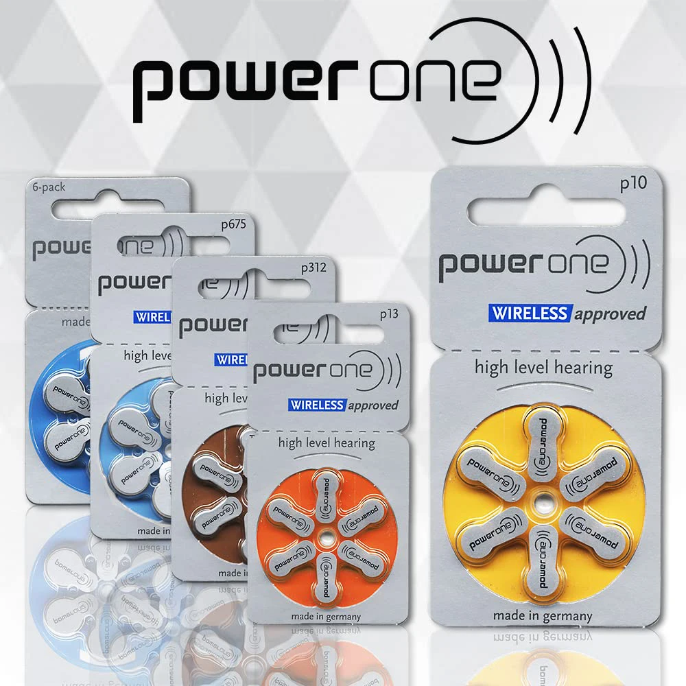 PowerOne P10 Hearing Aid Batteries 60 PCS 10 Cards Zinc Air 1.45V 10A 10 a10 PR48 Hearing Aid Battery For hearing aids