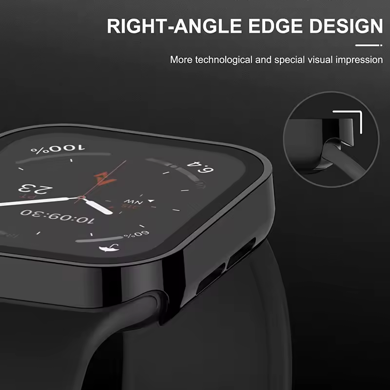 Glass+Case For Apple Watch 42 46mm 45mm 41 49 44mm 40 mm straight edge Screen Protector Cover Case iWatch SE 6 7 8 9 10 11 Ultra - Image 5