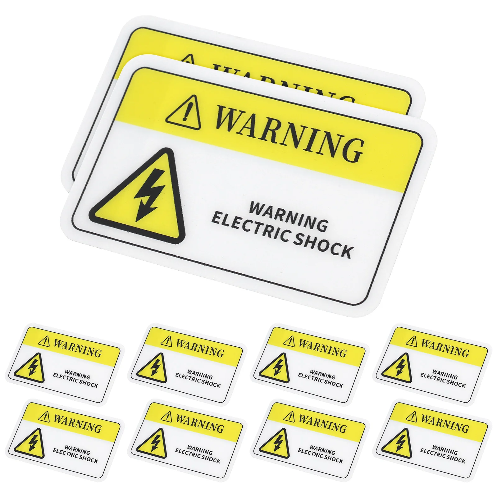 10pcs Safety Stickers PVC Electric Shocks Decals Danger Signs Voltage Tools Electric Shocks Decals Parts