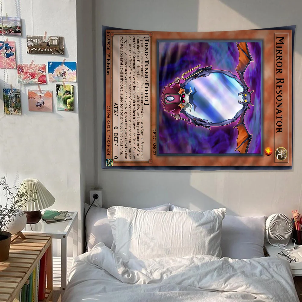 Cartoon Anime Yu-Gi-Oh MONSTER CARD Hippie Wall Hanging Tapestries Bohemian Wall Tapestries Mandala INS Home Decor