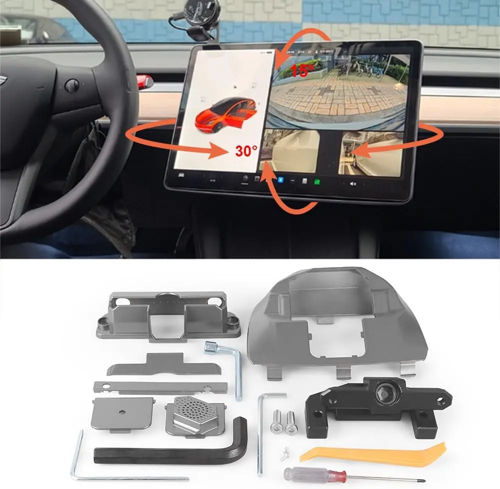 

Поворотное крепление для Tesla Model 3/Y (2017-2024) — 4-сторонний регулируемый кронштейн GPS-дисплея