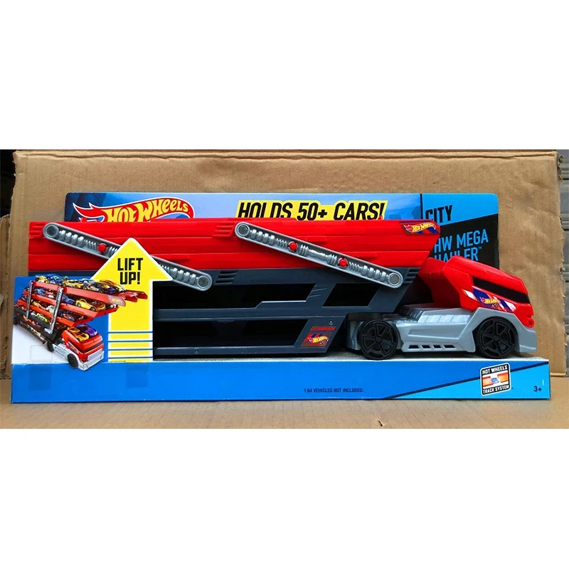 Ruote calde originali City Speedway con Frree Cars Storage Carrier Drag Race Track bambini ragazzi giocattoli per bambini regalo di compleanno