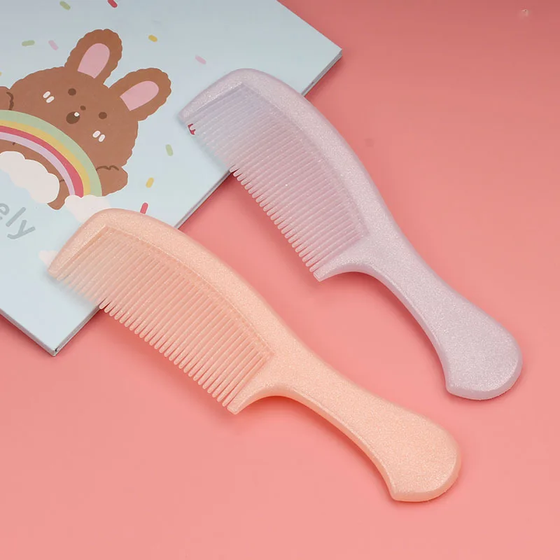 1 قطعة مشط بلاستيكي عصري بلون الحلوى سميك ومتين للاستخدام المنزلي أداة أساسية للشعر الناعم مشط الشعر الكلاسيكي للنساء