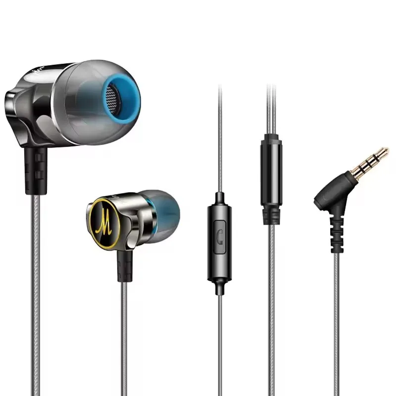 

HiFi Music In-ear 3.5mm QKZ DM7 Sports Earphone Cellphone Headset in Ear Dynamic Drive Headphone with Microphone Jack Earpiece