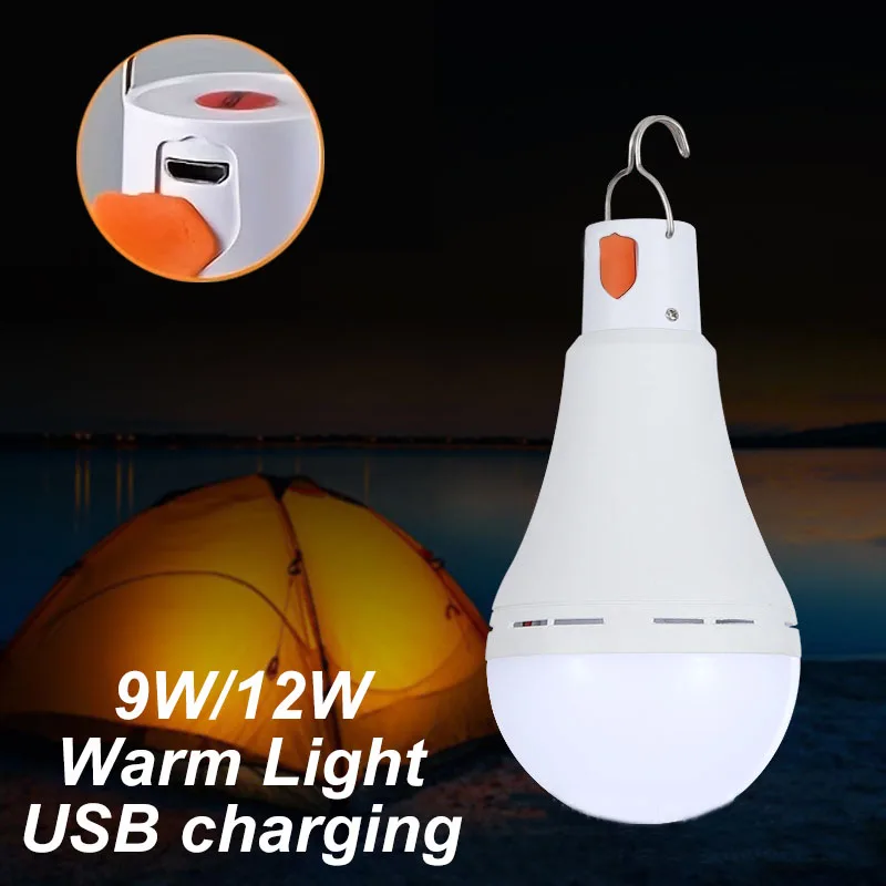 

Led Camping Lantern USB Rechargeable Outdoor Tent Lights for Hanging with Clip Hook Flashlight Power Outage Emergency Lighting