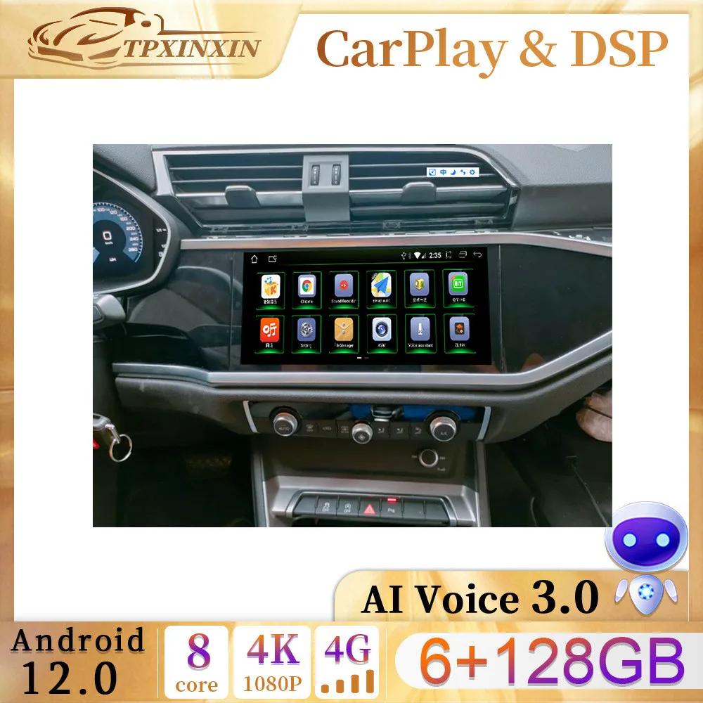 

10.1inch Android 12.0 6+128G For Audi Q3 2023 Radio Car GPS Navigation Radio Tape Multimedia Player HeadUnit Auto Stereo Carplay