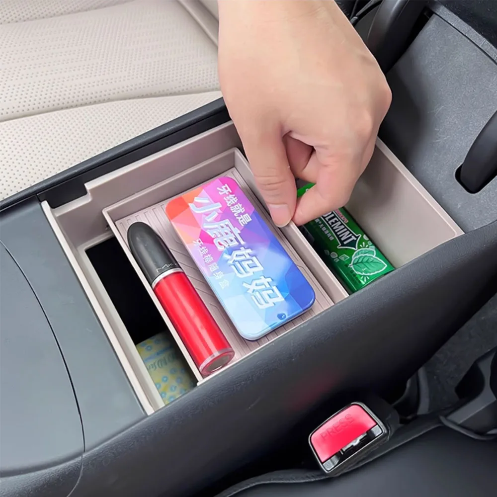 

For BYD Dolphin Smart Driving Edition 2025 Armrest Box Double-layer Storage Box Car Modification Supplies Sliding Storage Box