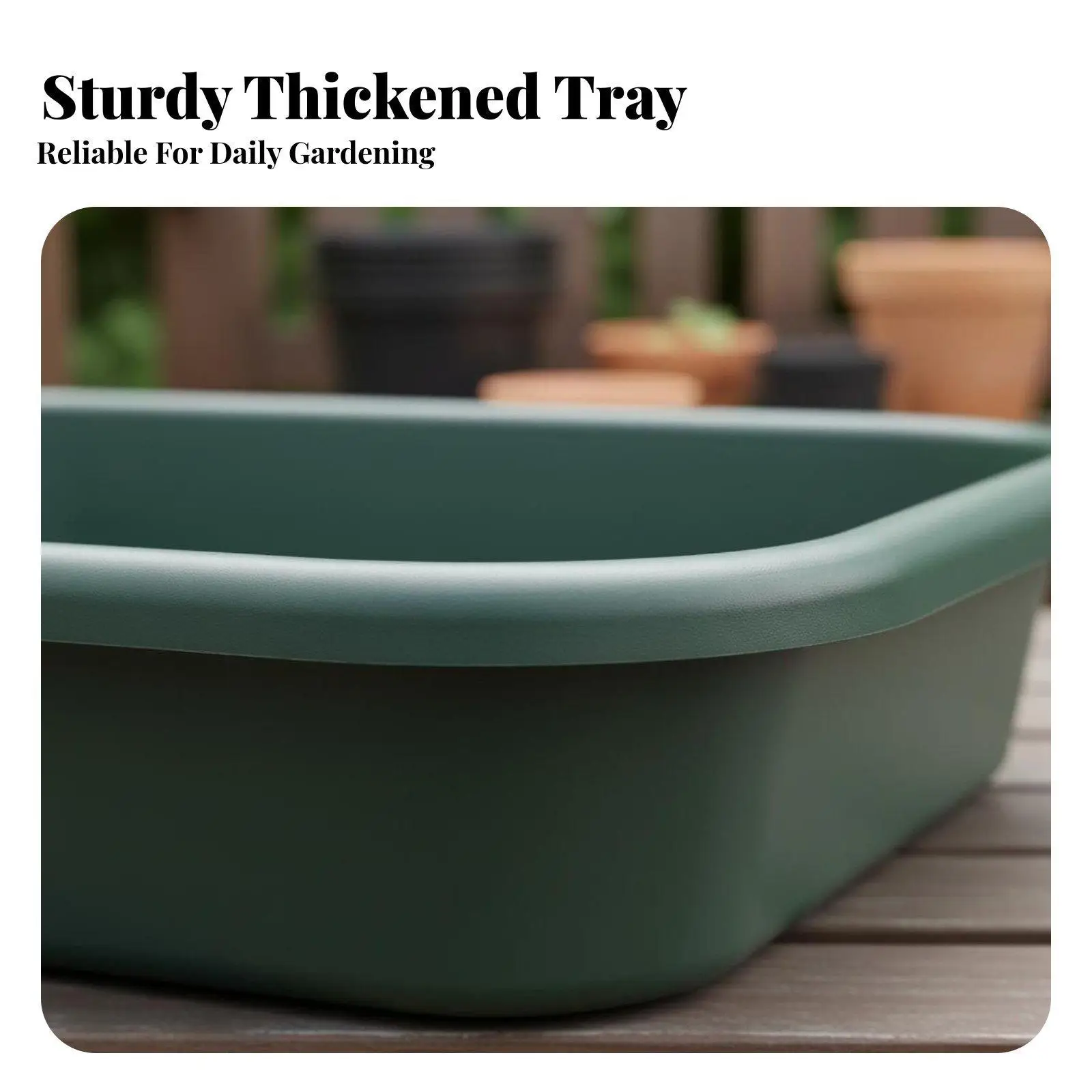 Heavy Duty Potting Tray for Mixing Soil Transplanting Plants Large Garden Tray with Smooth Edges for Comfortable Carrying