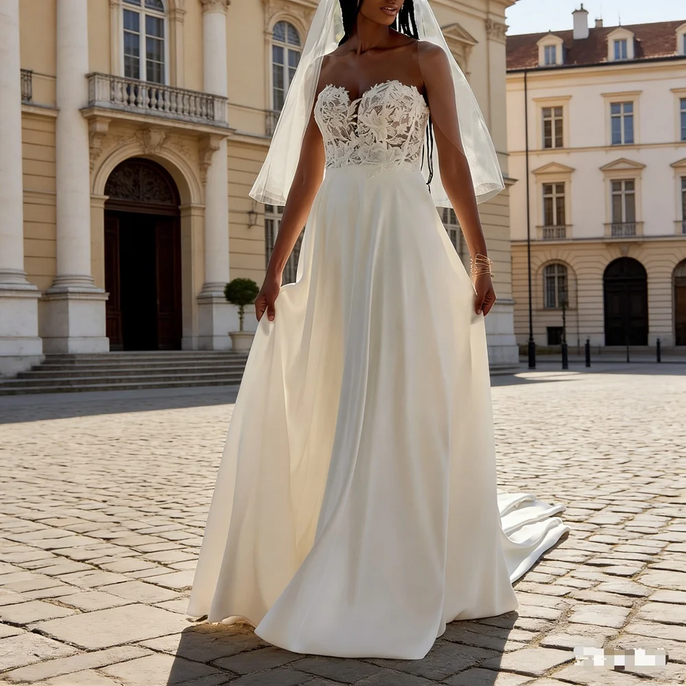 

Customized New In Elegant Long Wedding Dresses Sweetheart Floor-Length Brides Dress Women Vestidos De Novias Gowns 2026