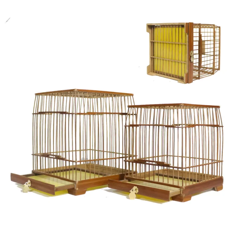 Portable Wooden Bird Cages Bird Cages Canary Parrot Quail Bird Cages Decoration Park Outdoor Jaula Pajaro Birds Supplies WZ50BC