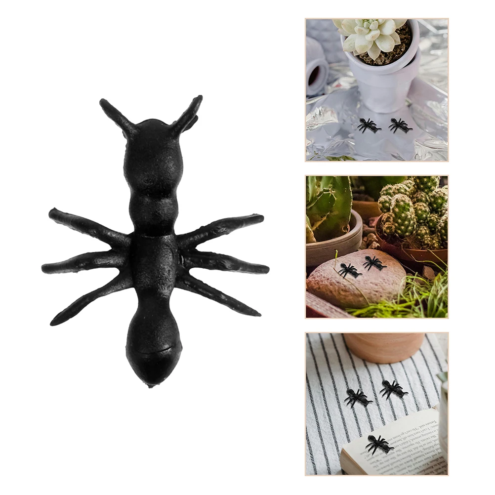 

300pcs Lifelike Pvc Ant Statues Desktop Sculptures Indoor Outdoor Decor Garden Balcony Trick Props Scene Layout Ant Halloween