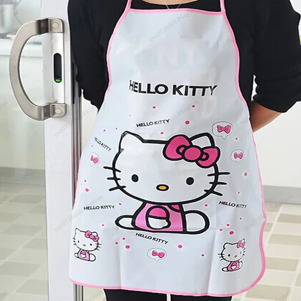 

Chef Girl Apron KT White Chef Korean Sanrio Apron Cute Waterproof Aprons for Chef Restaurant Chef Apron Woman