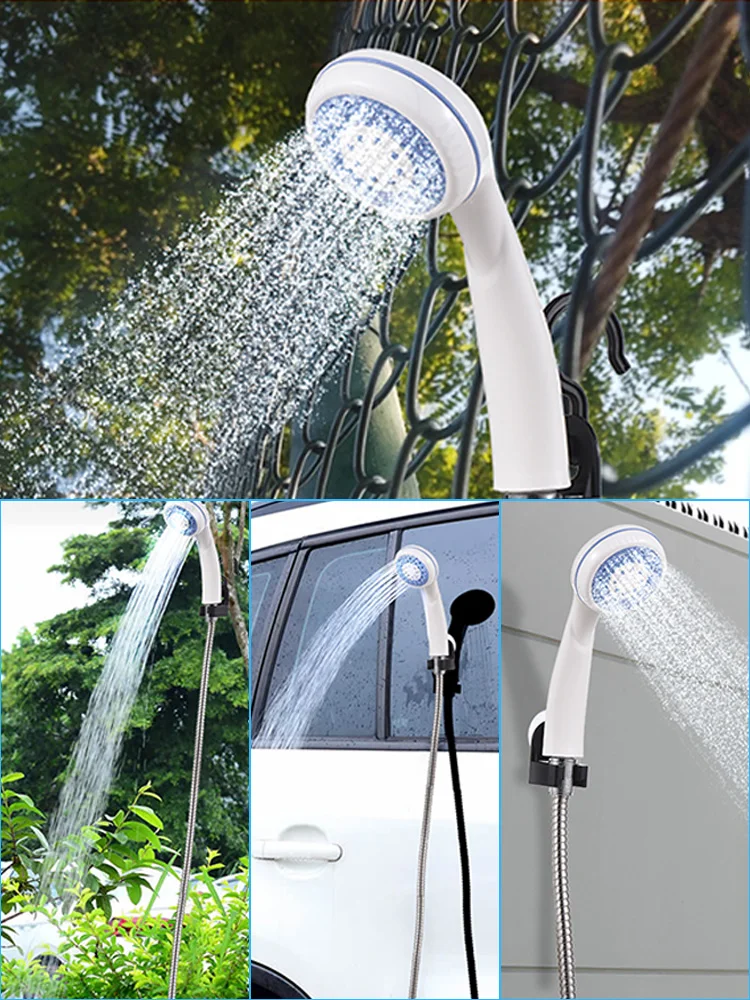 

Портативный душ для кемпинга, уличный USB перезаряжаемый электрический насос для душа для кемпинга, мойки автомобилей, садоводства, чистки домашних животных