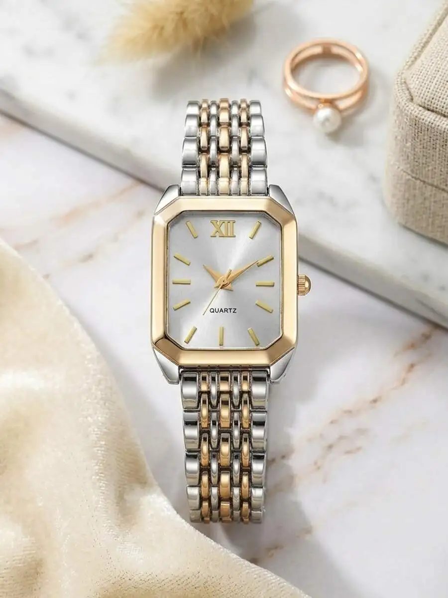 1pc Women's Quartz Watch, Elegant Minimalist Vintage Square Dial, Suitable For Daily Wear, Party Decoration Or Mother's Day,