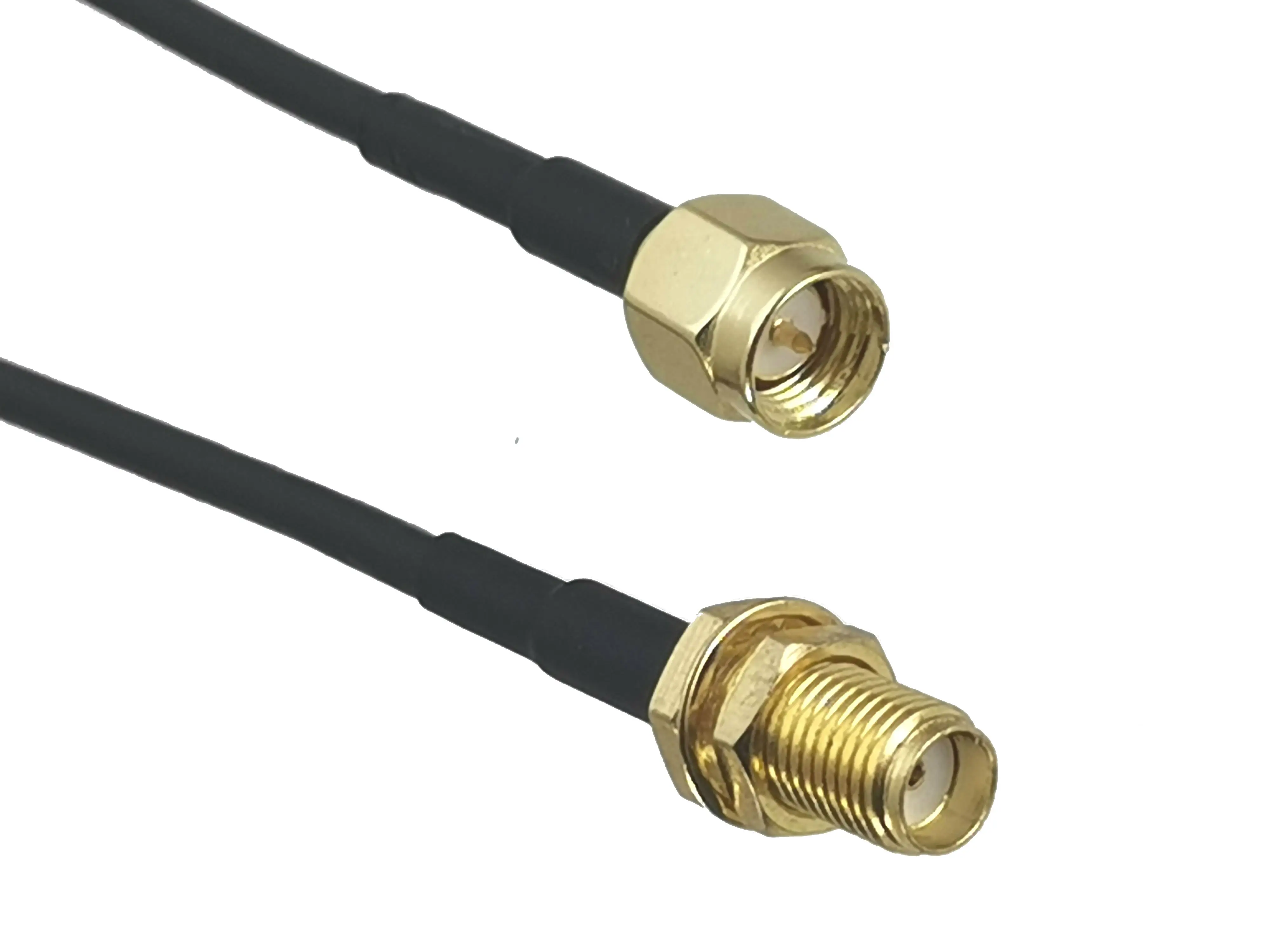 1Pcs RG316 RG174 Cable SMA to SMA Male Plug & Female Jack Nut Bulkhead Connector RF Jumper Pigtail Wire Terminal 4inch~10FT