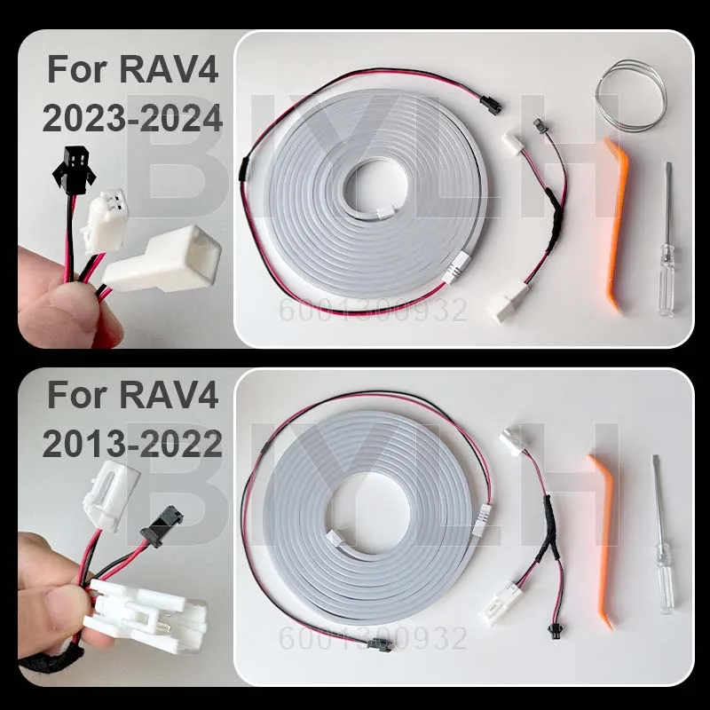 Customized For Toyota RAV4 2013-2024 Car LED Trunk Light Flexible Atmosphere Light Tail Box Light Interior Decor Accessories
