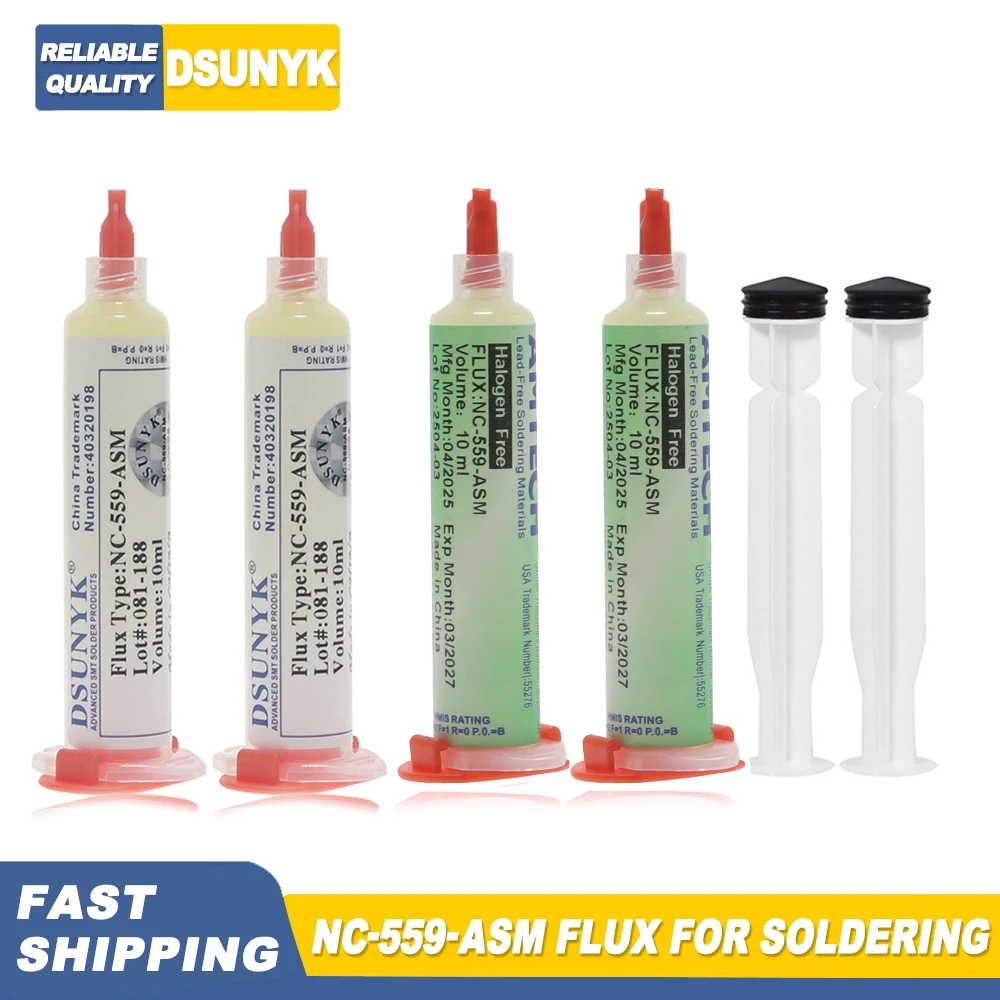 100% Original NC-559-ASM Fluxo de Solda BGA PCB Sem Limpeza para Estação de Retrabalho, Fluxos de Soldagem para Kit de Reballing