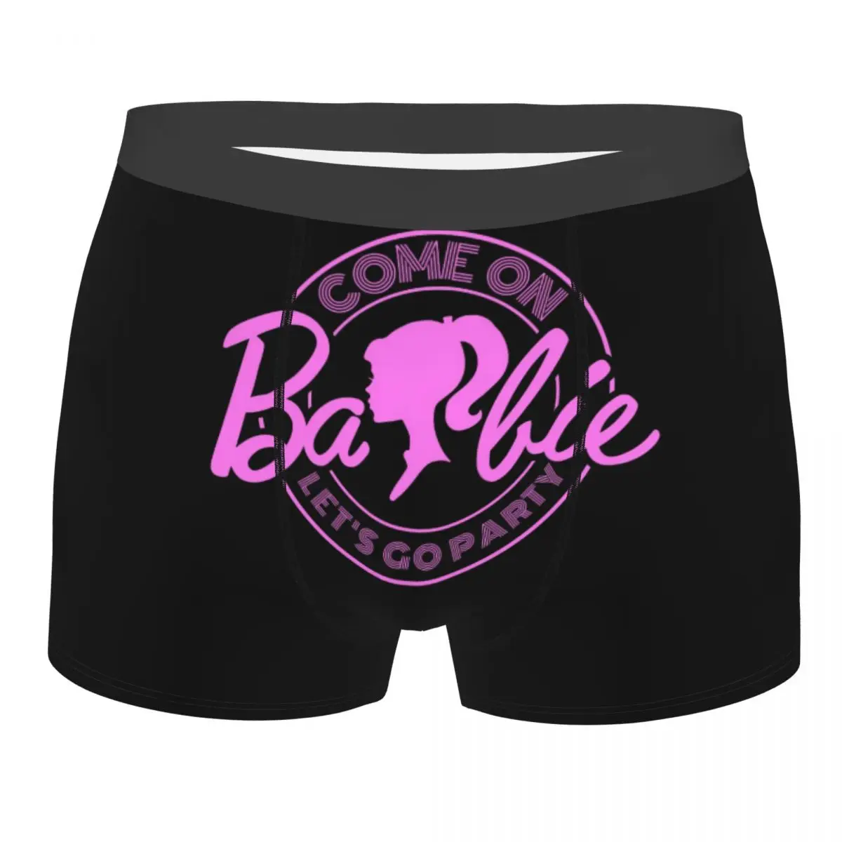 Customized Come On Barbie X Party Underwear Men Printed Boxer Shorts Panties Briefs Soft Underpants