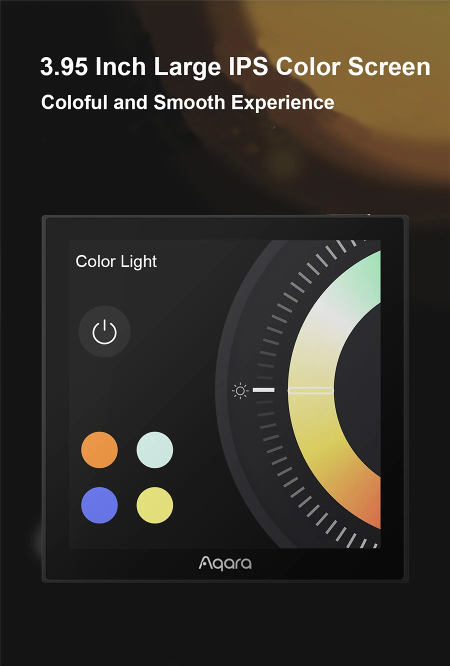 Aqara Smart Scene Panel Switch S1 Zigbee 3.0 3.95 Inci IPS Warna Layar Sentuh Smart Home Aplikasi Siri Kontrol Suara Mendukung HomeKit