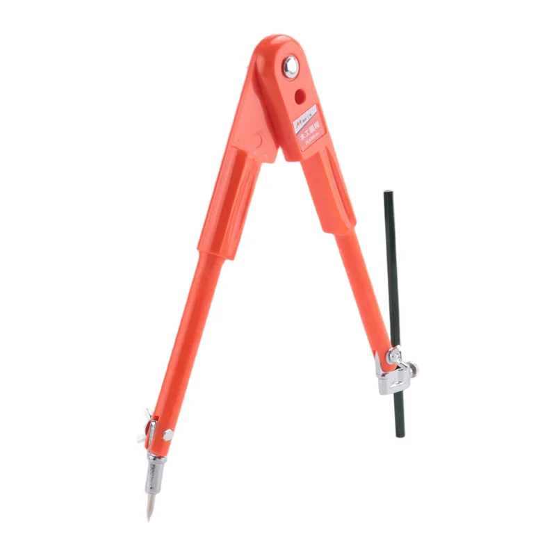 B84B-1Pc Carpenter Precision Pencil Compasses Large Diameter Adjustable Dividers Woodworking Compass Max Radius