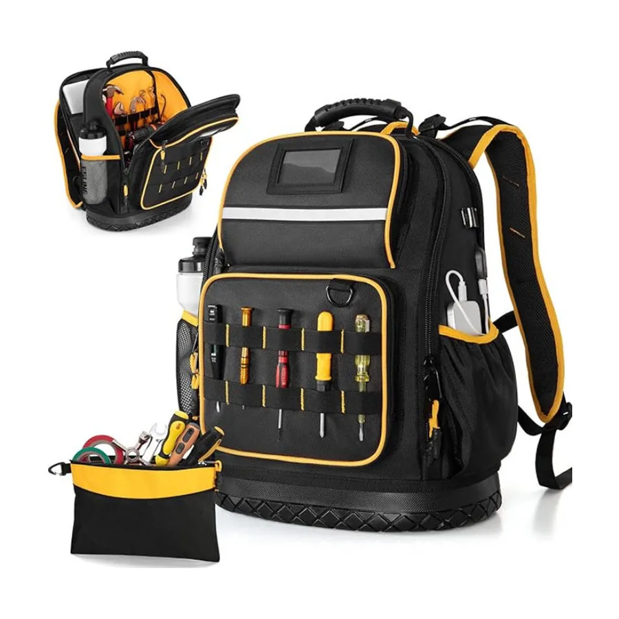 Oxford Canvas Reinforced Tool Kit Multi-Functional Electrician Repair Bag with Handheld Shoulder Carry Case